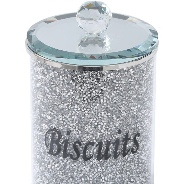 Crushed Glass Biscuit Jar