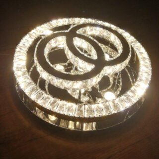 Crystal Ceiling Light with Bluetooth Speaker