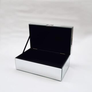 Plain Mirrored Diamond Crush Jewellery Box