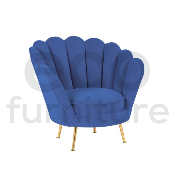 Royal Blue Velvet Tub Chair