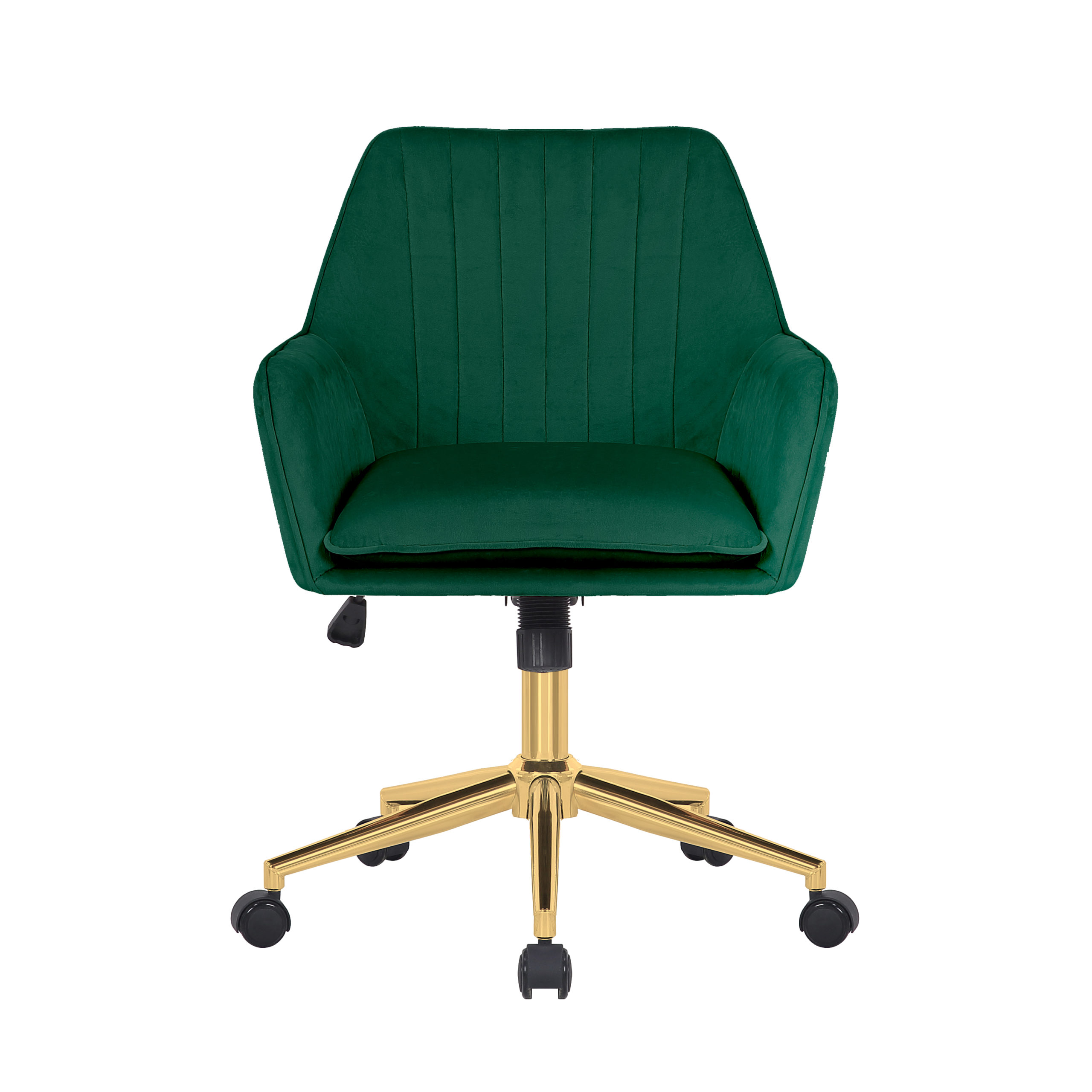 green and gold desk chair