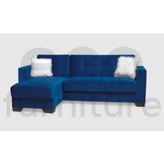 Blue Fabric Sofa Bed