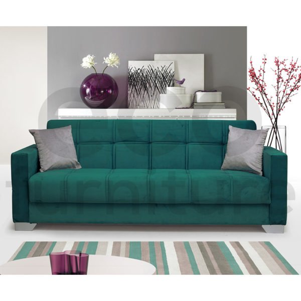 Green Fabric Sofa Bed Eco Furniture