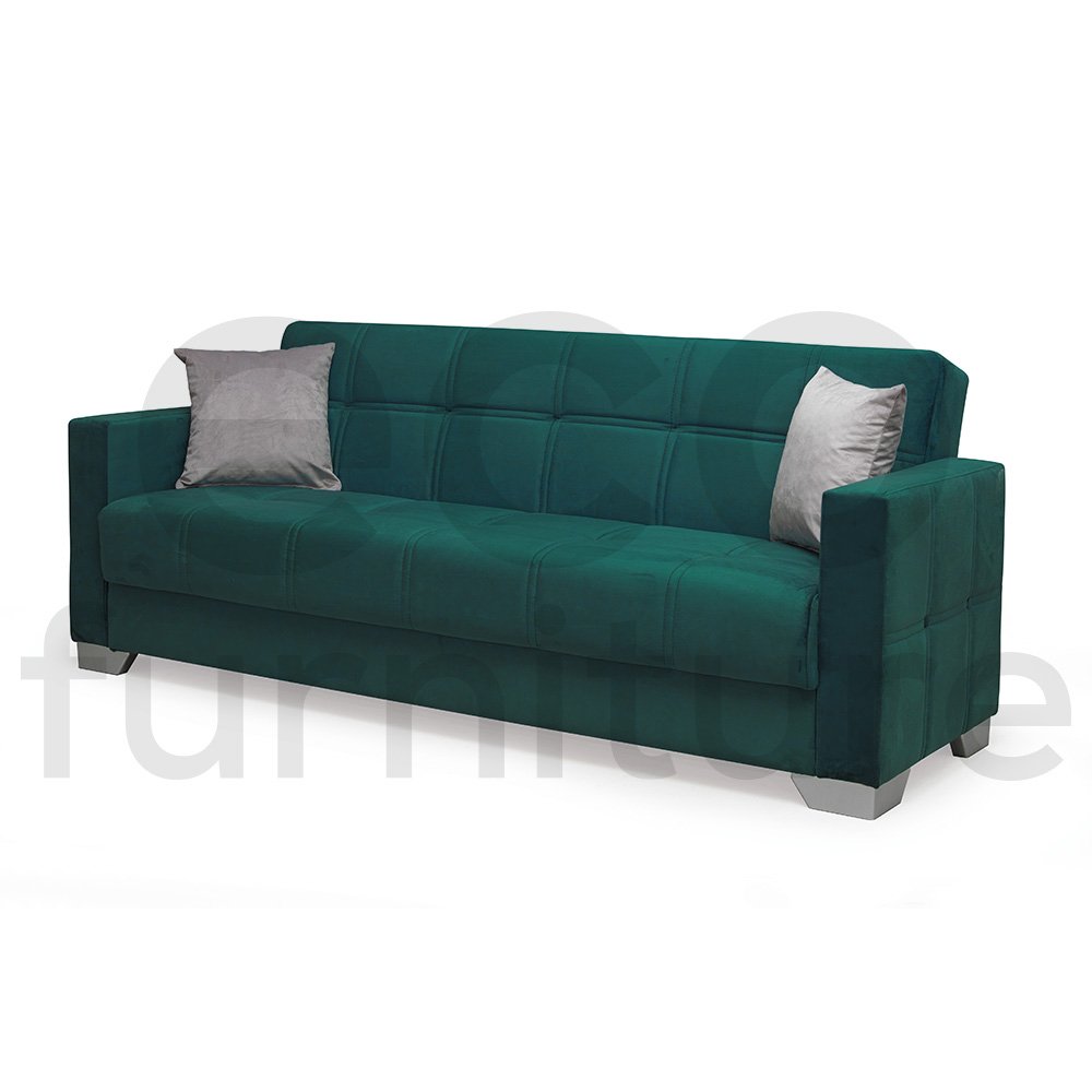 Green Fabric Sofa Bed Eco Furniture