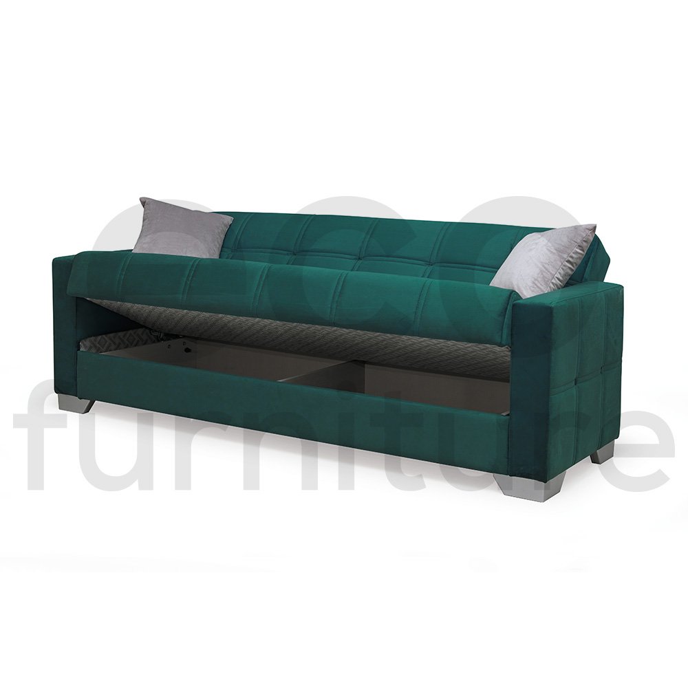 Green Fabric Sofa Bed Eco Furniture