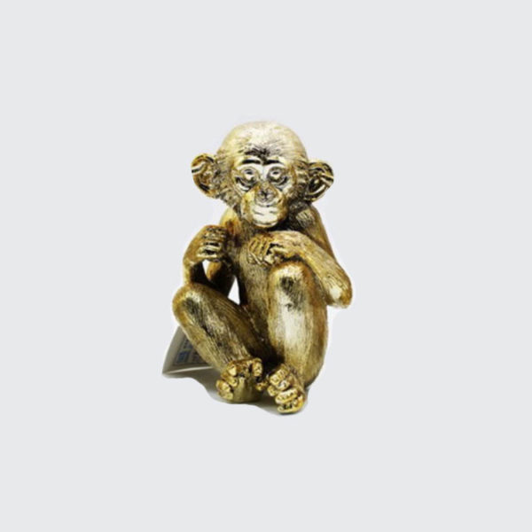 Antique Gold Hear No Evil Monkey