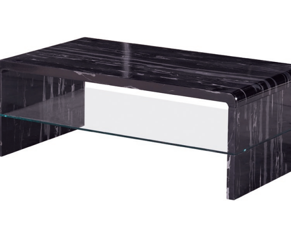 C200-1 Black Marble Effect Coffee Table