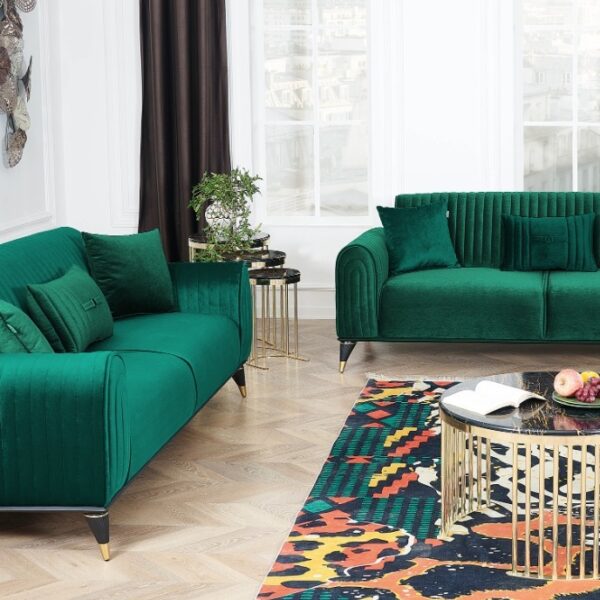Dark Green Semina 3+2 Sofa Set
