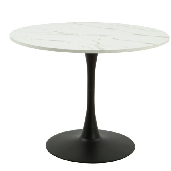 Monaco White Marble Effect Dining Table