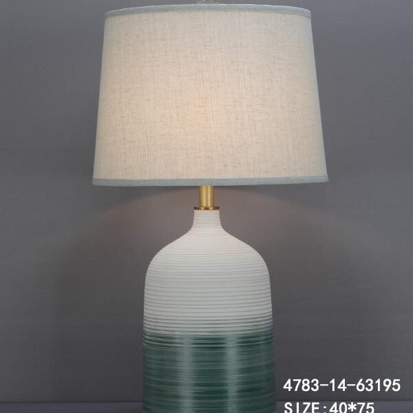 White & Green Table Lamp