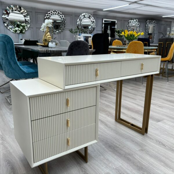 White Dressing Table with Drawers