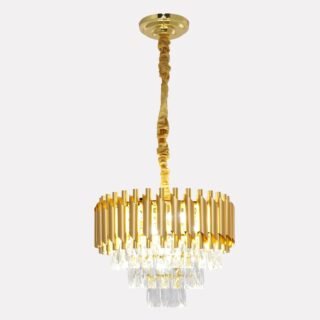 Gold Tiered Crystal Chandelier