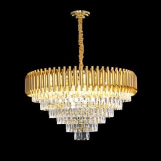 Gold Tiered Crystal Chandelier