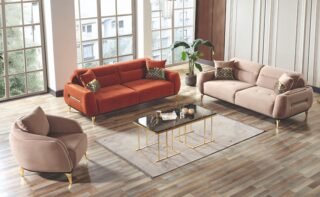 Fiesta 3 Seater Sofa-Mink Colour
