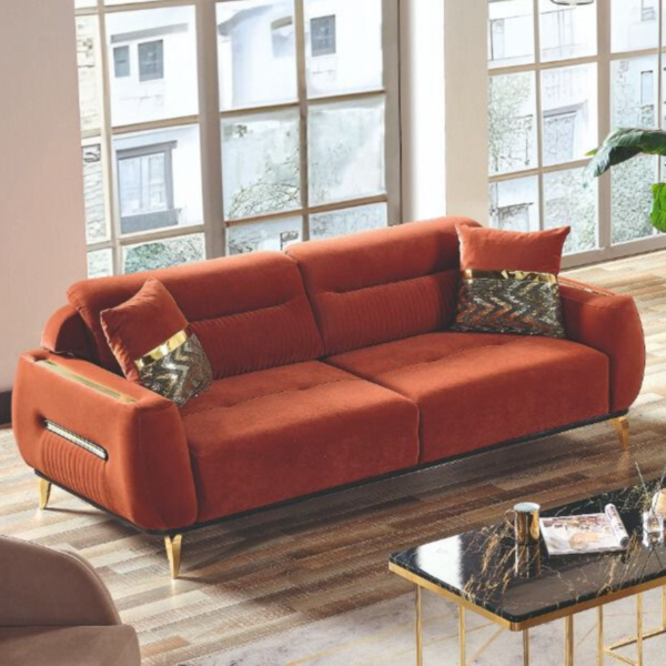 Fiesta 3 Seater Sofa-Mink Colour