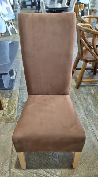 Aura Faux Suede Brown Chair