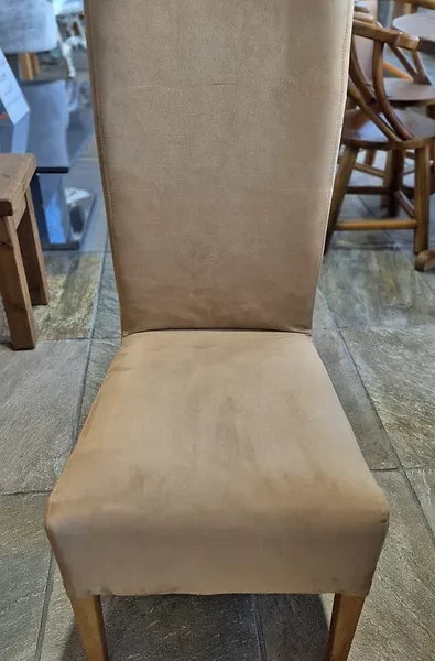 Aura Faux Suede Camel Chair