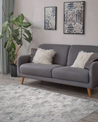 PARANTEZ-4229-BLUE - Washable Modern Rug