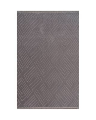 OPPO Washable Rug 1010 Grey - Modern Geometric, Soft & Non-Slip