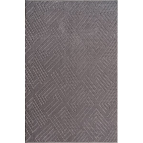 OPPO Washable Rug 1010 Grey – Modern Geometric, Soft & Non-Slip